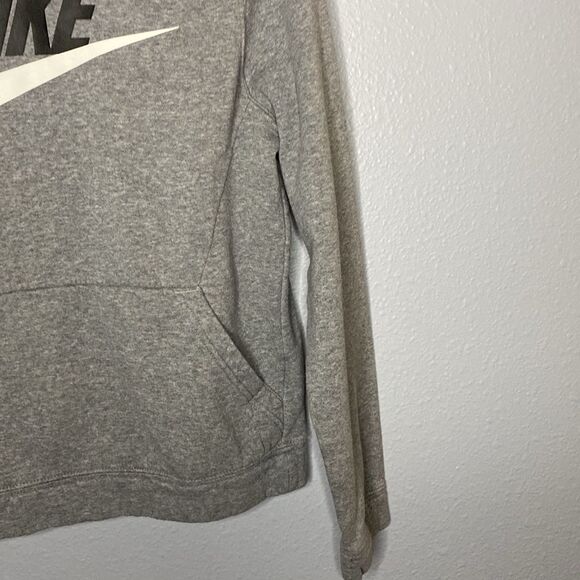 Gray Nike Kangaroo Pouch Hoodie Size Large Kids Unisex - Picture 6 of 10